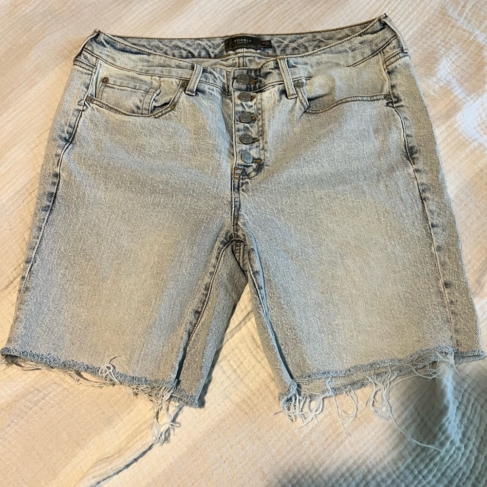 Torrid button fly jean shorts